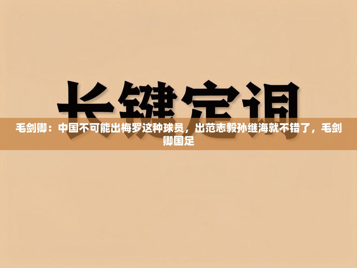 毛剑卿：中国不可能出梅罗这种球员，出范志毅孙继海就不错了，毛剑卿国足  第2张